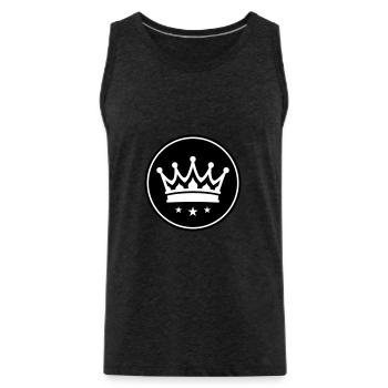 Krone Symbol - Männer Premium Bio Tank Top - Anthrazit - Vorne - AI Model Male 185 dark (185cm)