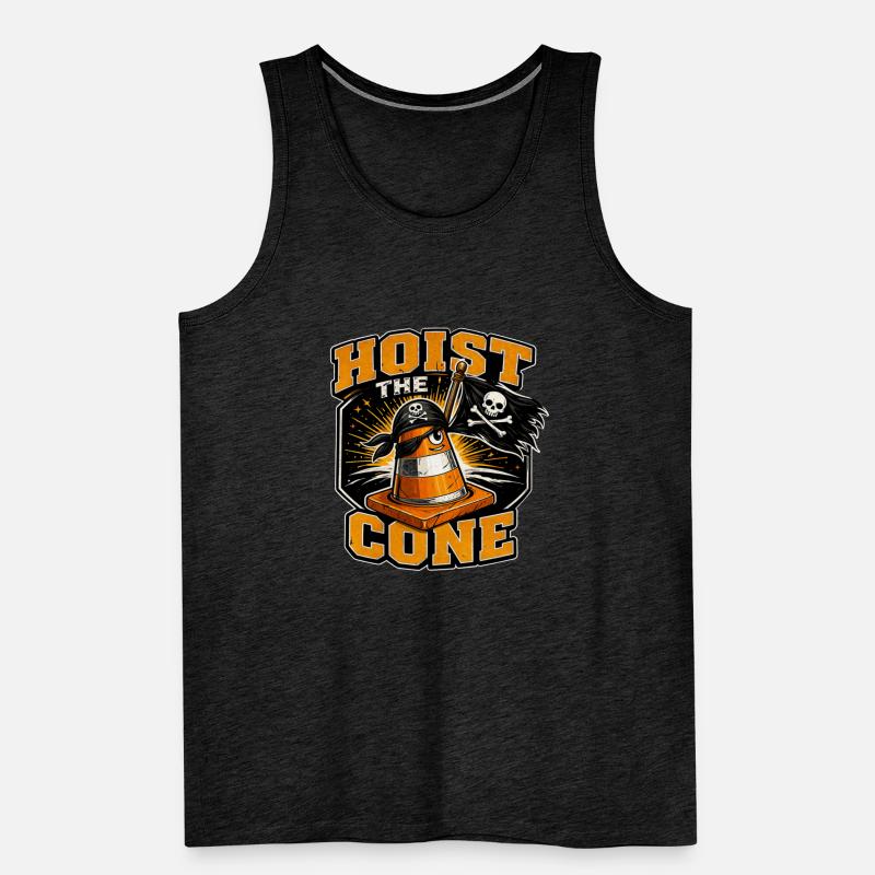 Construction Worker Road Construction Traffic Cone Men's Premium Organic Tank Top