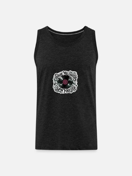 Dark Melodies Spin Forever - Men's Premium Organic Tank Top - charcoal grey