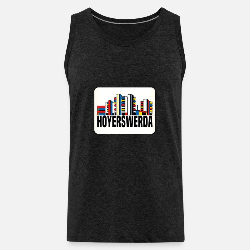 Hoyerswerda Plattenbau - Männer Premium Bio Tank Top - Anthrazit