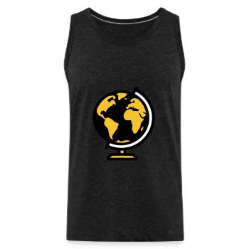 École Globe Globe Earth - Débardeur bio Premium Homme - charbon - Devant - Alexander (188cm)