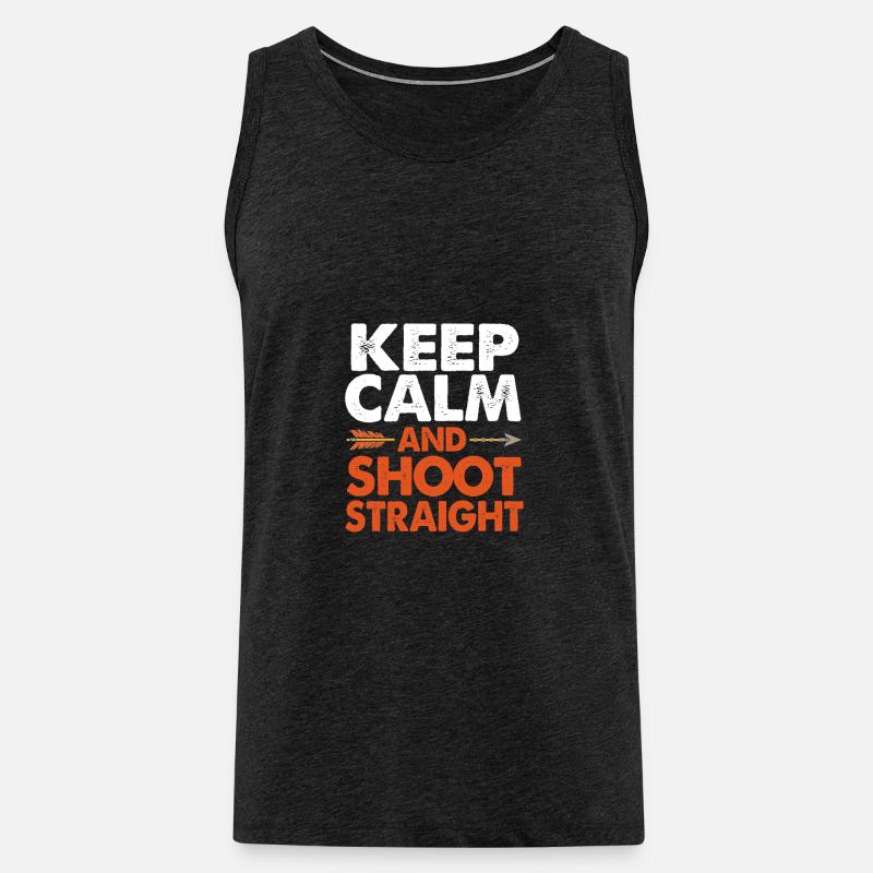 Bogen Bogenschütze Bogenschießen - Männer Premium Bio Tank Top - Anthrazit