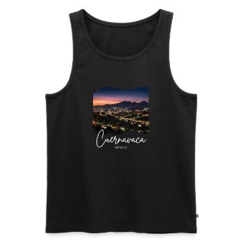 Cuernavaca Nachtpanorama Mexiko - Männer Premium Bio Tank Top - Anthrazit - Vorne - AI Model Male 185 dark (185cm)