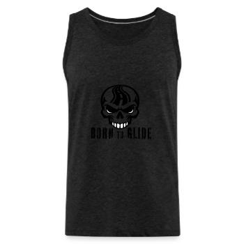 Né pour planer - Débardeur bio Premium Homme - charbon - Devant - AI Model Male 185 dark (185cm)