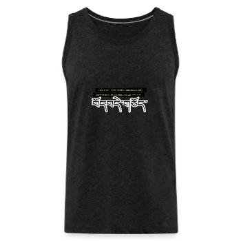 Multi Tibet - Männer Premium Bio Tank Top - Anthrazit - Vorne - Alexander (188cm)