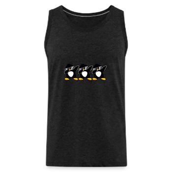 Dab Team Pinguin - Männer Premium Bio Tank Top - Anthrazit - Vorne - Alexander (188cm)