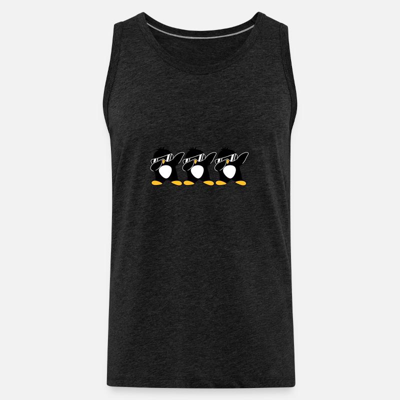Dab Team Pinguin - Männer Premium Bio Tank Top - Anthrazit