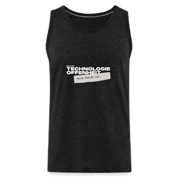 Bin für Technologieoffenheit – Meine Fax-Nr. ist… - Männer Premium Bio Tank Top - Anthrazit - Vorne - AI Model Male 185 dark (185cm)