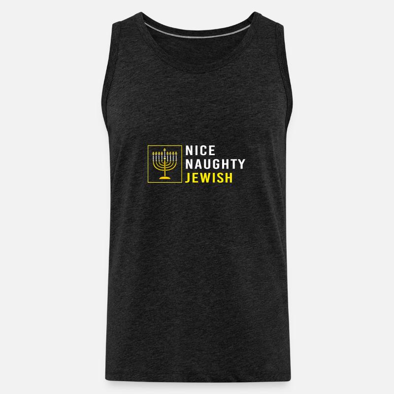 Hanoukka Hanoukka Hanoukka - Débardeur bio Premium Homme - charbon