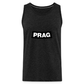 Prague Chapter Element (Enterrement de vie de garçon MC Rocker Design) - Débardeur bio Premium Homme - charbon - Devant - AI Model Male 185 dark (185cm)