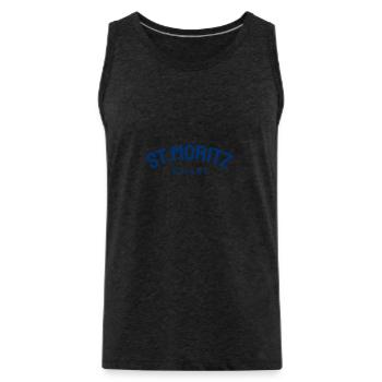St. Moritz - Suisse - Schweiz - Swiss - Männer Premium Bio Tank Top - Anthrazit - Vorne - Alexander (188cm)