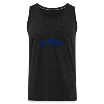St. Moritz - Suisse - Schweiz - Swiss - Männer Premium Bio Tank Top - Anthrazit - Vorne - Alexander (188cm)