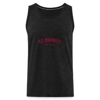 St. Moritz - Suisse - Schweiz - Swiss - Männer Premium Bio Tank Top - Anthrazit - Vorne - Alexander (188cm)