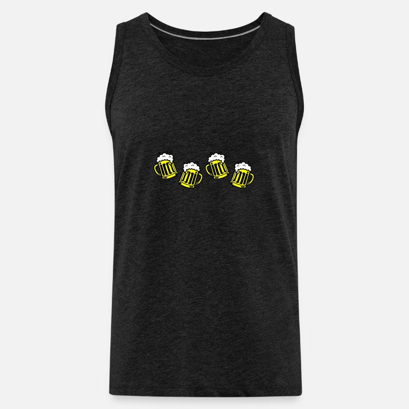 Bier Bierkrug Prost Comic - Männer Premium Bio Tank Top - Anthrazit