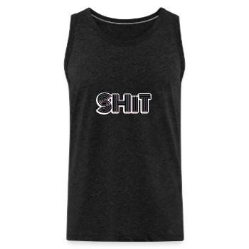 Scheiße - Männer Premium Bio Tank Top - Anthrazit - Vorne - AI Model Male 185 dark (185cm)