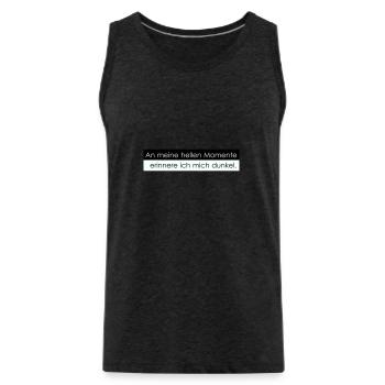 Helle Momente - Männer Premium Bio Tank Top - Anthrazit - Vorne - Alexander (188cm)