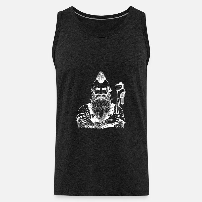 Klempner - Männer Premium Bio Tank Top - Anthrazit