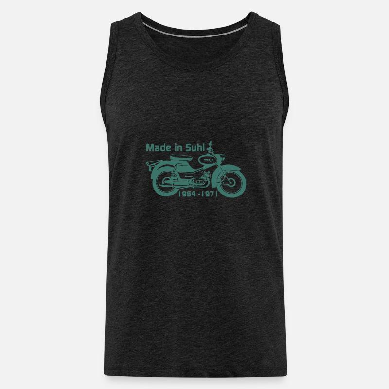 Simson Spatz - Männer Premium Bio Tank Top - Anthrazit