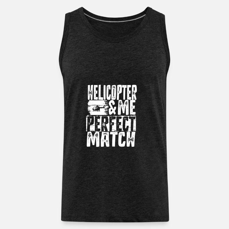 Helikopterpilot*innen - Männer Premium Bio Tank Top - Anthrazit