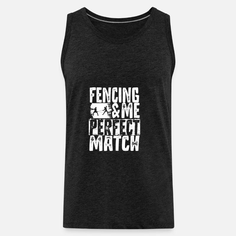 Fechten Fechtkampf - Männer Premium Bio Tank Top - Anthrazit