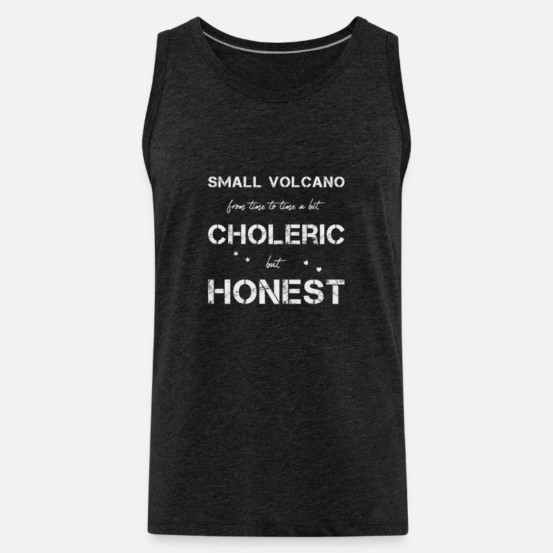 choleric honest - Männer Premium Bio Tank Top - Anthrazit