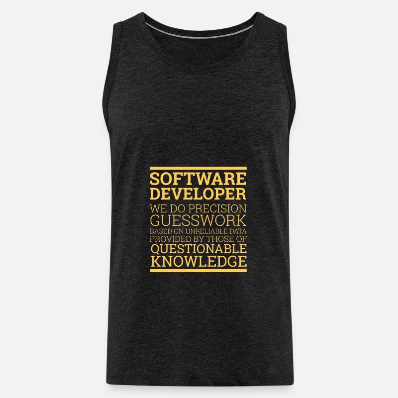 "Software Developer" | Programmierer - Männer Premium Bio Tank Top - Anthrazit