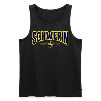 SCHWERIN - Männer Premium Bio Tank Top - Anthrazit - Vorne - Alexander (188cm)