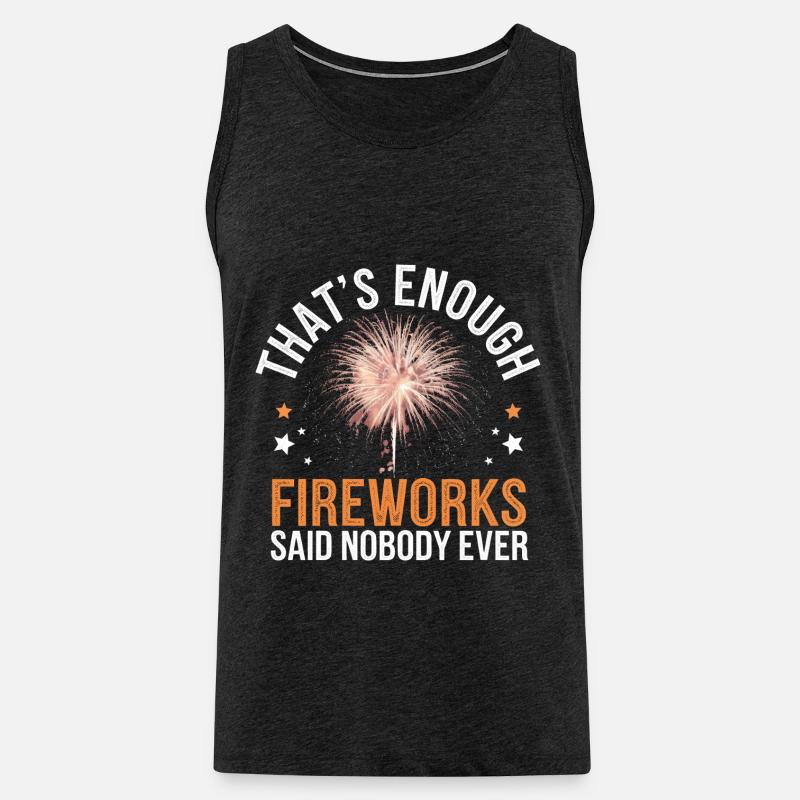 Pyrotechnics Fireworks Pyrotechnics - Men's Premium Organic Tank Top - charcoal grey