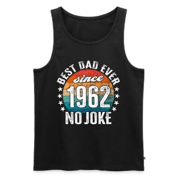Bester Papa der Welt seit 1962 No Joke - Männer Premium Bio Tank Top - Anthrazit - Vorne - AI Model Male 185 dark (185cm)