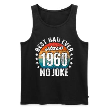 Bester Papa der Welt seit 1960 No Joke - Männer Premium Bio Tank Top - Anthrazit - Vorne - AI Model Male 185 dark (185cm)
