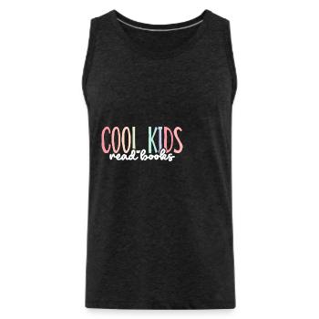 Kids Read Books - Männer Premium Bio Tank Top - Anthrazit - Vorne - AI Model Male 185 dark (185cm)