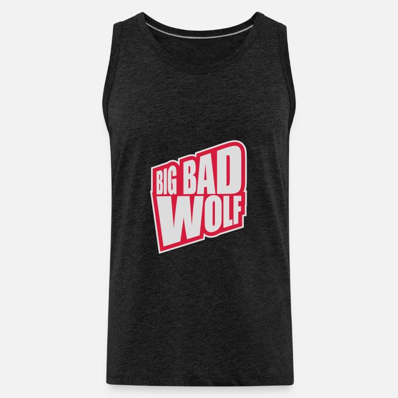 big bad wolf Zitat - Männer Premium Bio Tank Top - Anthrazit