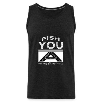 present idea bodybuilding axolotls couples animals - Men's Premium Organic Tank Top - charcoal grey - Front - AI Model Male 185 dark (185cm)