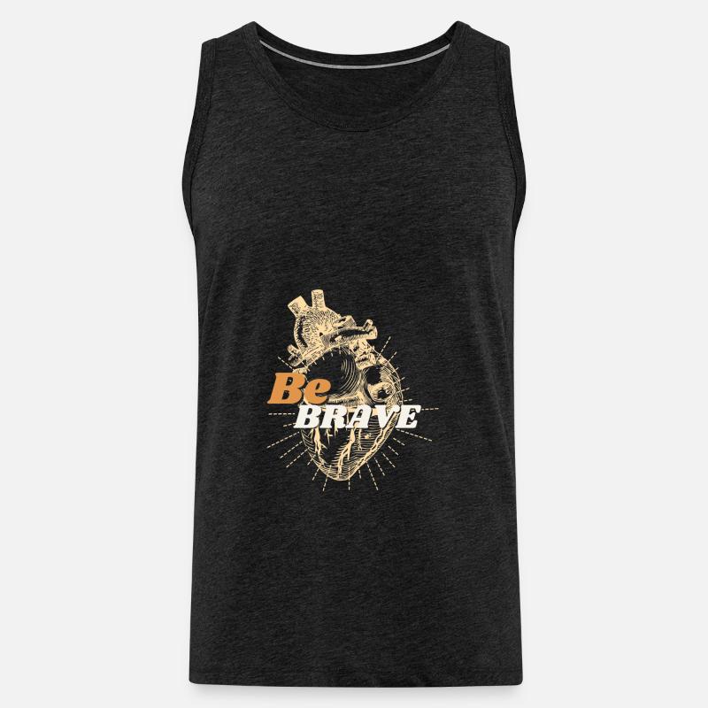 Sei mutig - Männer Premium Bio Tank Top - Anthrazit