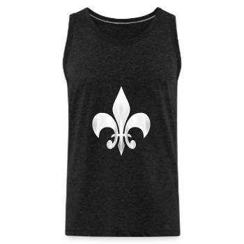 Lilie 3 - Männer Premium Bio Tank Top - Anthrazit - Vorne - Alexander (188cm)