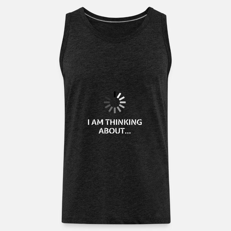 I Am Thinking - Männer Premium Bio Tank Top - Anthrazit