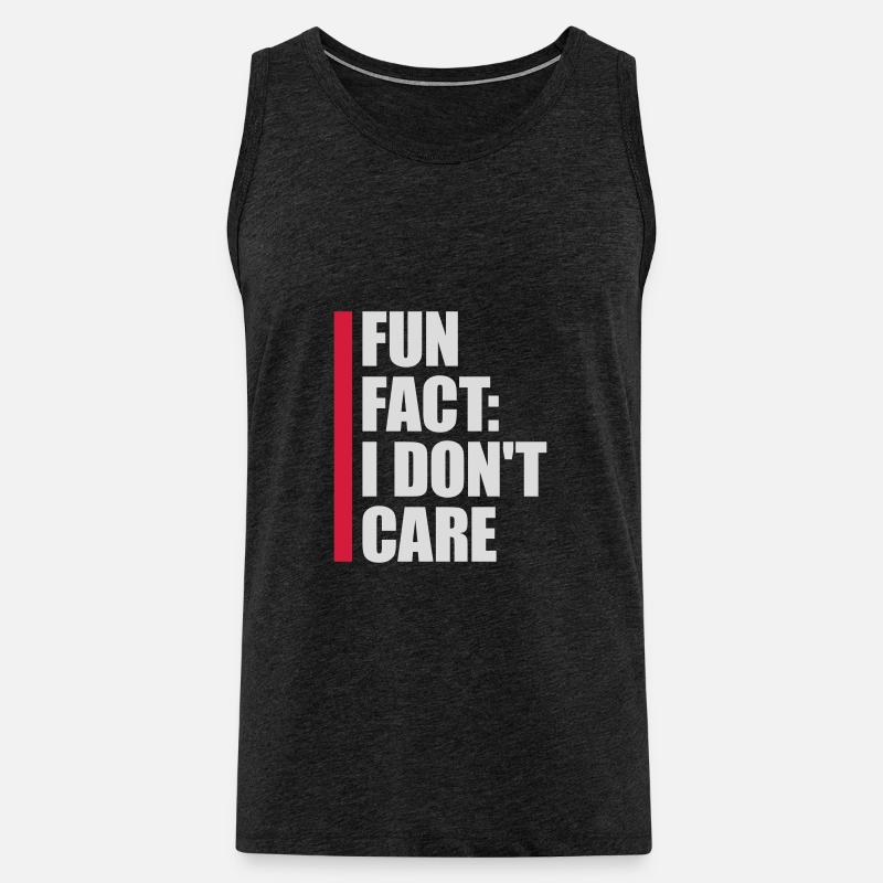 I dont care fact - Männer Premium Bio Tank Top - Anthrazit