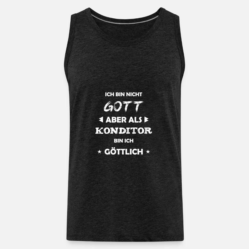 Konditor Geschenk Spruch - Männer Premium Bio Tank Top - Anthrazit