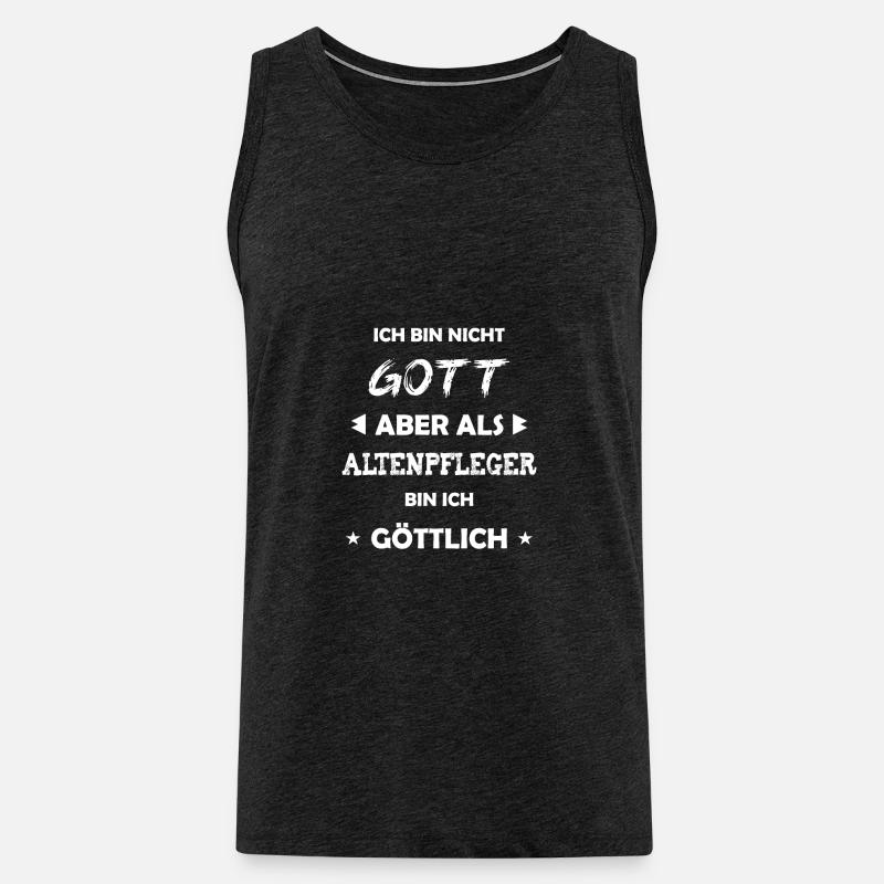 Altenpfleger Geschenk Spruch - Männer Premium Bio Tank Top - Anthrazit