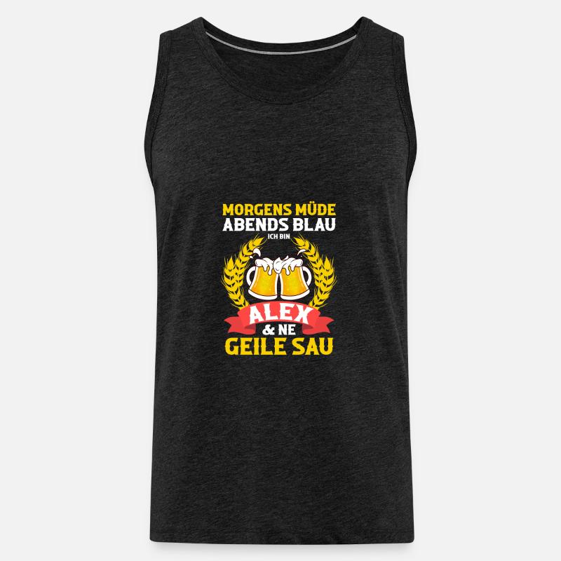 Alex - Männer Premium Bio Tank Top - Anthrazit