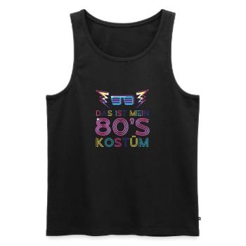 Das ist mein 80's Kostüm - Männer Premium Bio Tank Top - Anthrazit - Vorne - AI Model Male 185 dark (185cm)