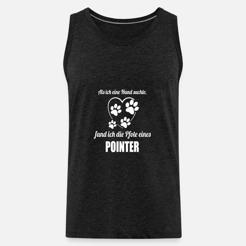 Hand & Pfote - Spruch - Pointer - Männer Premium Bio Tank Top - Anthrazit