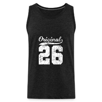 26 Original 98 Jahren Mann Frau Geburtstag - Männer Premium Bio Tank Top - Anthrazit - Vorne - AI Model Male 185 dark (185cm)
