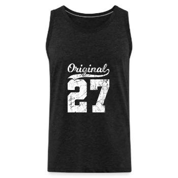 27 Original 97 Jahren Mann Frau Geburtstag - Männer Premium Bio Tank Top - Anthrazit - Vorne - Alexander (188cm)