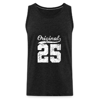 25 Original 99 Jahren Mann Frau Geburtstag - Männer Premium Bio Tank Top - Anthrazit - Vorne - AI Model Male 185 dark (185cm)