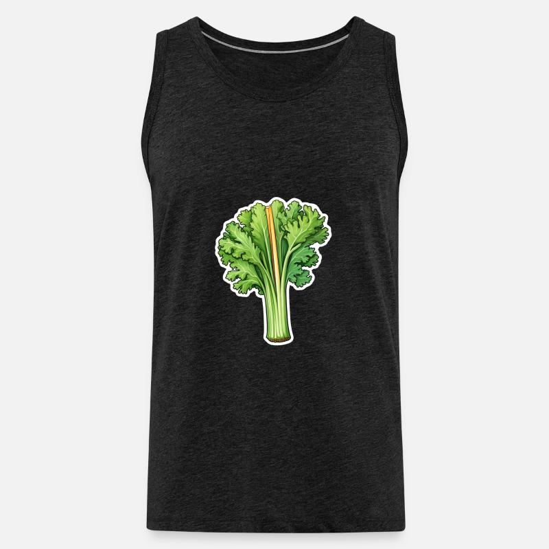 Stangensellerie oder Staudensellerie - Männer Premium Bio Tank Top - Anthrazit