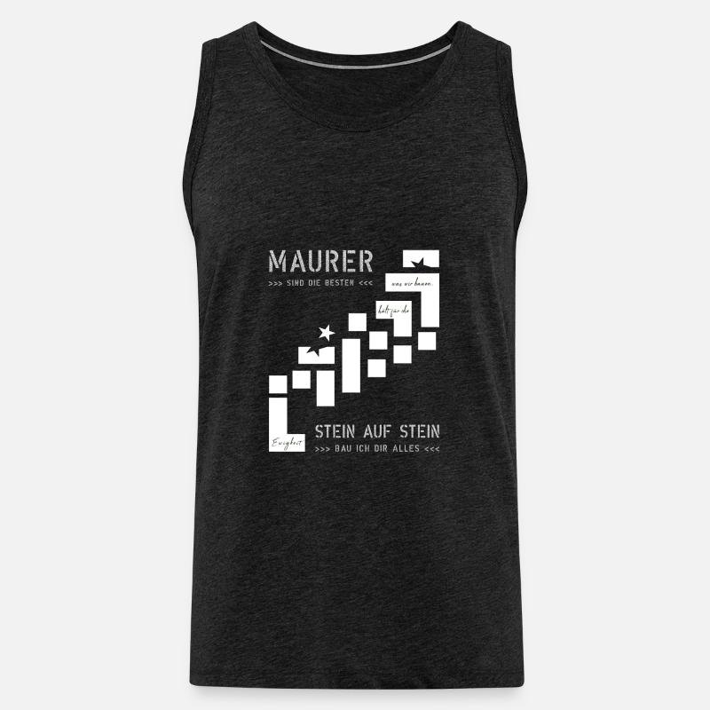 Mur Construction Construction Maison Constructeur - Débardeur bio Premium Homme - charbon