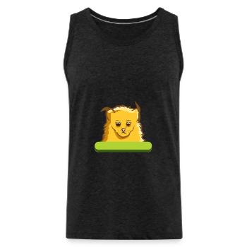 Lynx Cat Big Cat Wild Cat Wild Cat Gift - Men's Premium Organic Tank Top - charcoal grey - Front - Alexander (188cm)