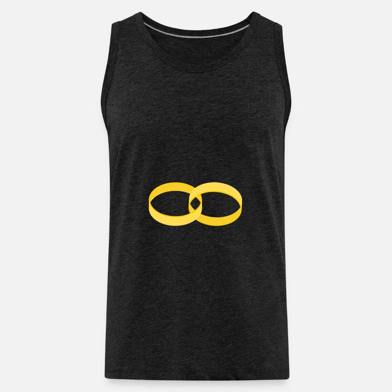 Hochzeitsringe - Männer Premium Bio Tank Top - Anthrazit
