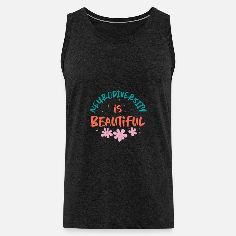 Neurodiverse Ehe Neurodiverser Stolz - Männer Premium Bio Tank Top - Anthrazit